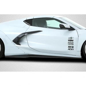 2020-2025 Chevrolet Corvette C8 Gran Veloce Side Skirt Splitters - 2 Piece - image 1