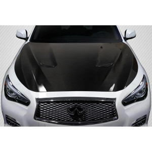 2014-2023 Infiniti Q50 Carbon Creations S Concept Hood - 1 Piece - image 1 2014-2023 Infiniti Q50 Carbon Creations S Concept Hood - 1 Piece - image 1