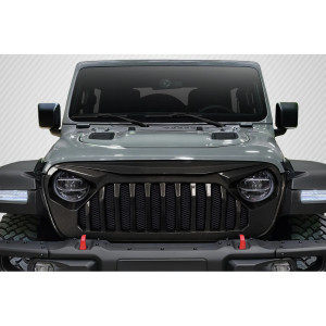 2018-2025 Jeep Wrangler JL Gladiator JT Carbon Creations Predator Grille - 1 Piece - image 1 2018-2025 Jeep Wrangler JL Gladiator JT Carbon Creations Predator Grille - 1 Piece - image 1