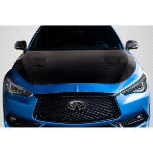 2016-2022 Infiniti Q60 Carbon Creations TS1 Hood - 1 Piece - image 1
