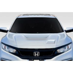 2016-2021 Honda Civic Duraflex Time Attack Hood - 1 Piece - image 1 2016-2021 Honda Civic Duraflex Time Attack Hood - 1 Piece - image 1