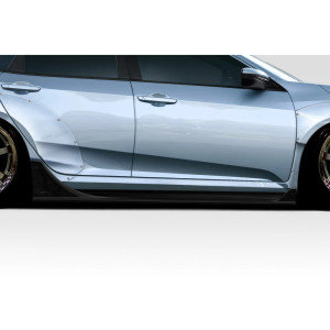 2016-2021 Honda Civic 4DR Duraflex Broman Side Skirt Rocker Panels - 2 Pieces - image 1 2016-2021 Honda Civic 4DR Duraflex Broman Side Skirt Rocker Panels - 2 Pieces - image 1