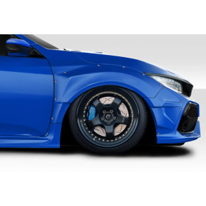 2016-2021 Honda Civic HB Duraflex Speedster Widebody Front Fender Flares - 4 Pieces - image 1 2016-2021 Honda Civic HB Duraflex Speedster Widebody Front Fender Flares - 4 Pieces - image 1