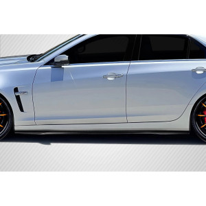 2016-2019 Cadillac CTS-V Carbon Creations Alpha Side Skirt Rocker Panel Splitters - 2 Pieces - image 1