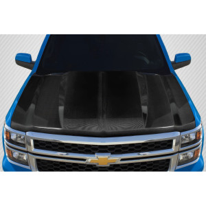 2014-2015 Chevrolet Silverado 2" Cowl Hood - 1 Piece - image 1