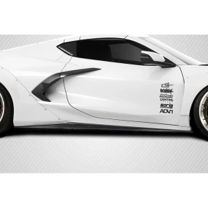 2020-2025 Chevrolet Corvette C8 Gran Veloce Wide Body Side Skirt Rocker Panel Splitters - 2 Pieces - image 1