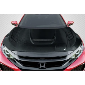 2016-2021 Honda Civic Time Attack Carbon Fiber Hood - image 1