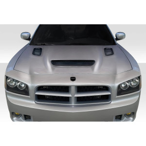 2006-2010 Dodge Charger Duraflex Hellcat Redeye Look Hood - 1 Piece - image 1
