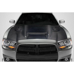 2011-2014 Dodge Charger Hellcat Redeye Look hood - 1 Piece - image 1
