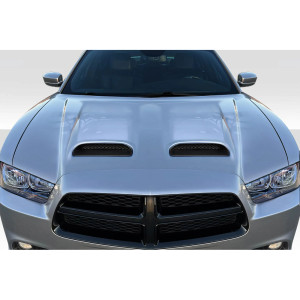 2011-2014 Dodge Charger Duraflex Redeye Look Hood - 1 Piece - image 1
