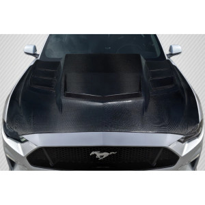 2018-2023 Ford Mustang Carbon Creations Interceptor Hood - 1 Piece - image 1