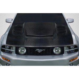 2005-2009 Ford Mustang Carbon Creations Interceptor Hood - 1 Piece - image 1