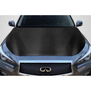 2014-2023 Infiniti Q50 Carbon Creations OEM Look Hood - 1 Piece - image 1