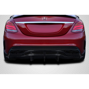 2015-2020 Mercedes C Class W205 Carbon Creations Weaver Sport Rear Diffuser - 3 Pieces - image 1