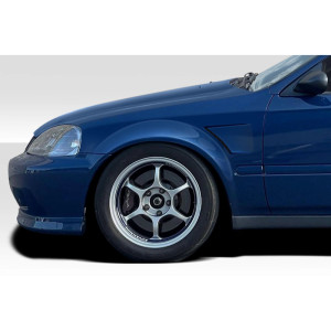 1996-1998 Honda Civic Duraflex Suzuka Front Fenders - 2 Piece - image 1 1996-1998 Honda Civic Duraflex Suzuka Front Fenders - 2 Piece - image 1