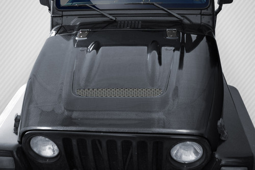1997-2006 Jeep Wrangler Carbon Creations Heat Reduction Hood (fits all models without highline fenders) 1 Piece