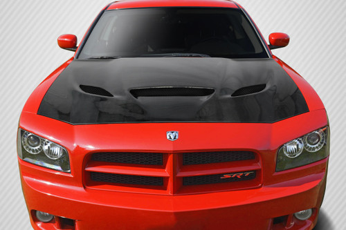 2006-2010 Dodge Charger Carbon Creations DriTech Hellcat Look Hood 1 Piece