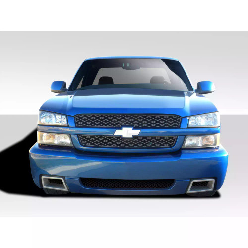 2003-2006 Chevrolet Silverado 2002-2006 Chevrolet Avalanche ( without cladding ) Duraflex SS Look Front Bumper Cover 1 Piece