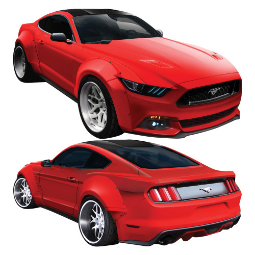 2015-2017 Ford Mustang Duraflex Grid Wide Body Kit 8 Piece
