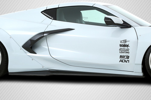 2020-2022 Chevrolet Corvette C8 Carbon Creations Gran Veloce Side Skirt Splitters 2 Piece