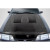 1987-1993 Ford Mustang Carbon Creations Heat Extractor Hood - 1 Piece - image 1