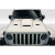 2018-2025 Jeep Wrangler JL Gladiator JT Hellcat Look Hood - 1 Piece - image 8
