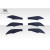 2013-2020 Scion FR-S Toyota 86 Subaru BRZ GT500 V3 Rear Bumper Canards - 6 Piece - image 4