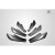 2013-2020 Scion FR-S Toyota 86 Subaru BRZ GT500 V3 Rear Bumper Canards - 6 Piece - image 2