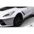 2014-2019 Chevrolet Corvette C7 Gran Veloce Wide Body Front Fender Flares- 2 Piece - image 3