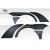 2013-2020 Lexus GS Series G200 GS300 GS350 GS450 GS450H AM Design Wide Body Rear Fender Flares - 6 Piece - image 3