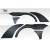 2013-2020 Lexus GS Series G200 GS300 GS350 GS450 GS450H AM Design Wide Body Rear Fender Flares - 6 Piece - image 10
