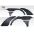 2013-2020 Lexus GS Series G200 GS300 GS350 GS450 GS450H AM Design Wide Body Rear Fender Flares - 6 Piece - image 5