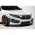 2016-2018 Honda Civic 2DR 4DR Yoka Front Lip Spoiler Air Dam - 3 Pieces - image 3