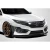 2016-2018 Honda Civic 2DR 4DR Yoka Front Lip Spoiler Air Dam - 3 Pieces - image 2
