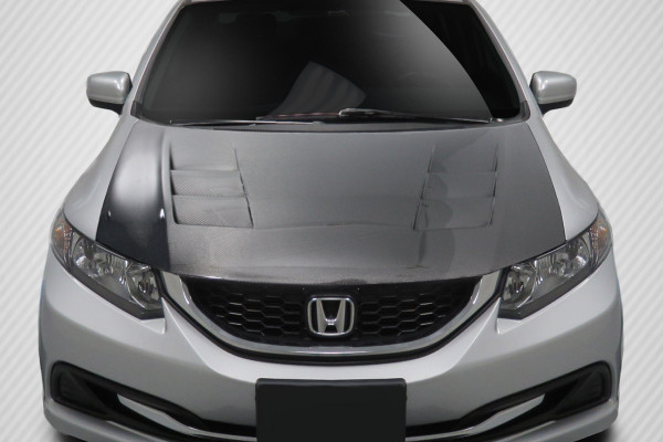2012-2015 Honda Civic 4DR Carbon Creations TS-1 Hood 1 Piece