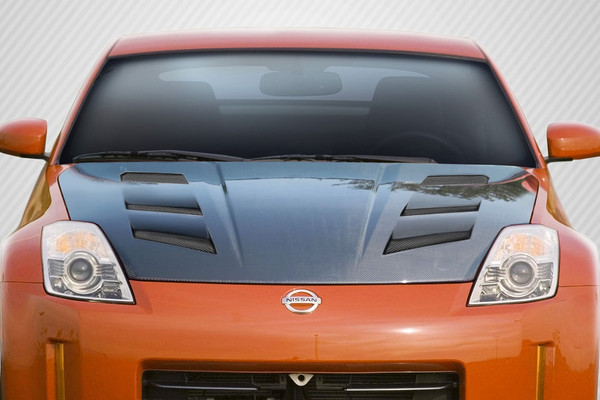 2007-2008 Nissan 350Z Z33 Carbon Creations DriTech AM-S Hood 1 Piece