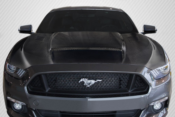 2015-2017 Ford Mustang Carbon Creations CVX V2 Hood 1 Piece