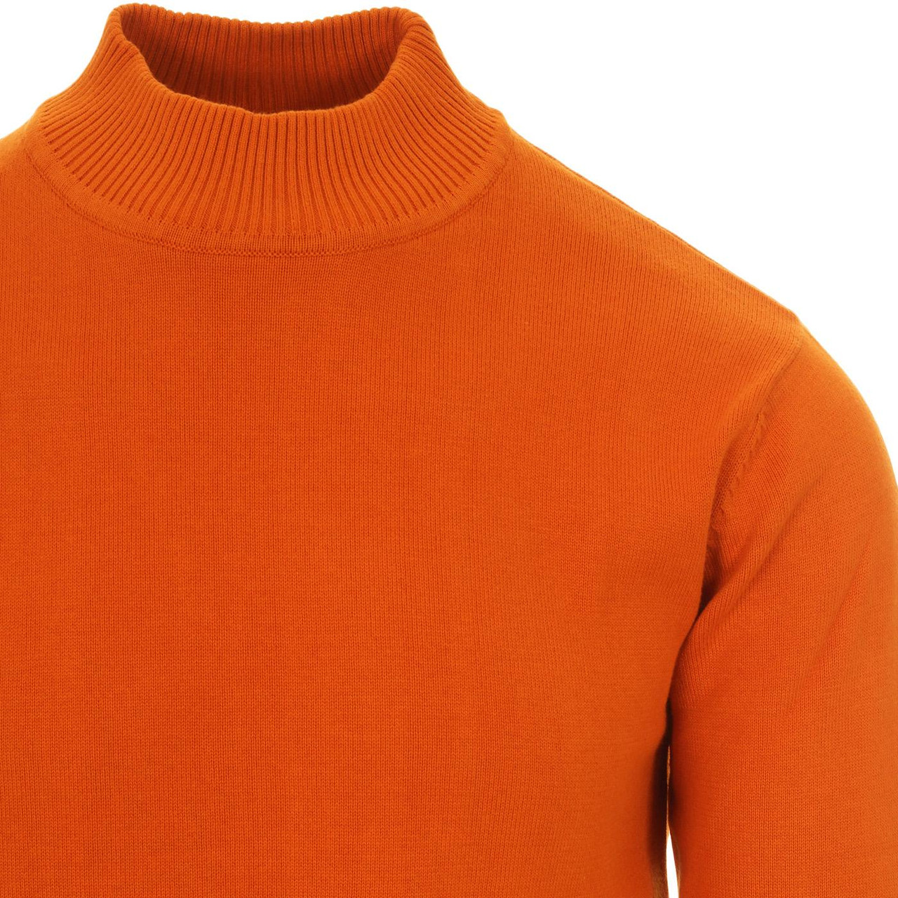 Mens orange shop mock turtleneck