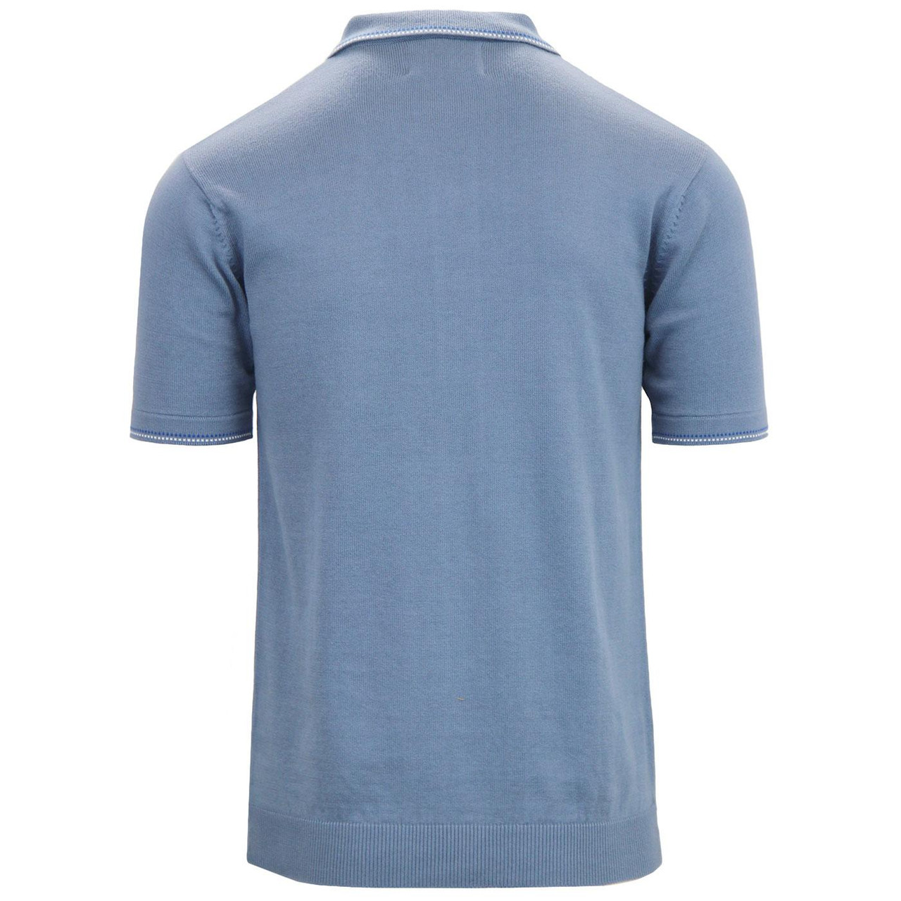 トップス Mad witch polo shirt STRIPED KNIT JACQUARD POLO SHIRT【BLUE】｜WACKO MARIA