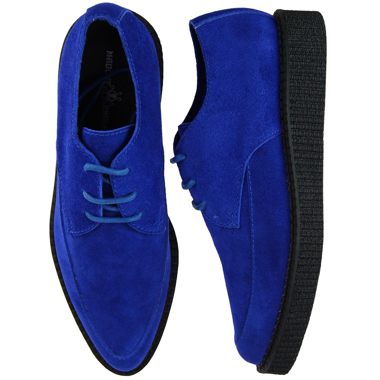 Navy Leather and Suede Oxfords | Women's Navy Oxford Shoes