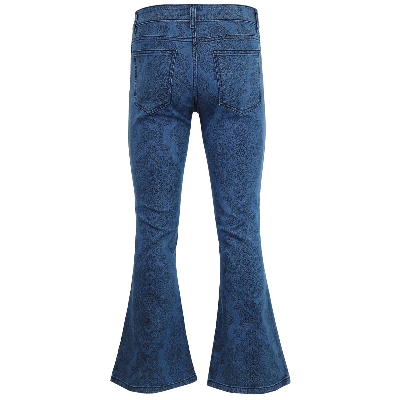 Paisley Rave MADCAP ENGLAND Retro 70s Denim Flares