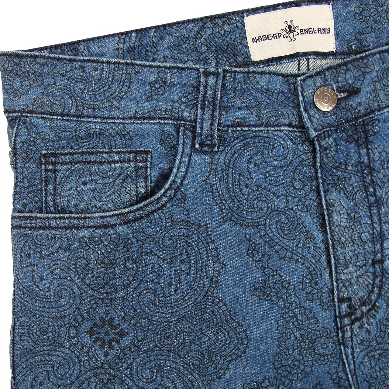 Paisley Rave MADCAP ENGLAND Retro 70s Denim Flares