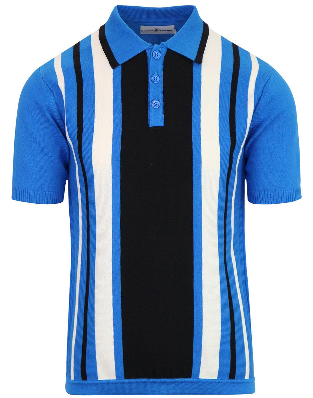 Folklore Mod Stripe Knit Polo BLUE