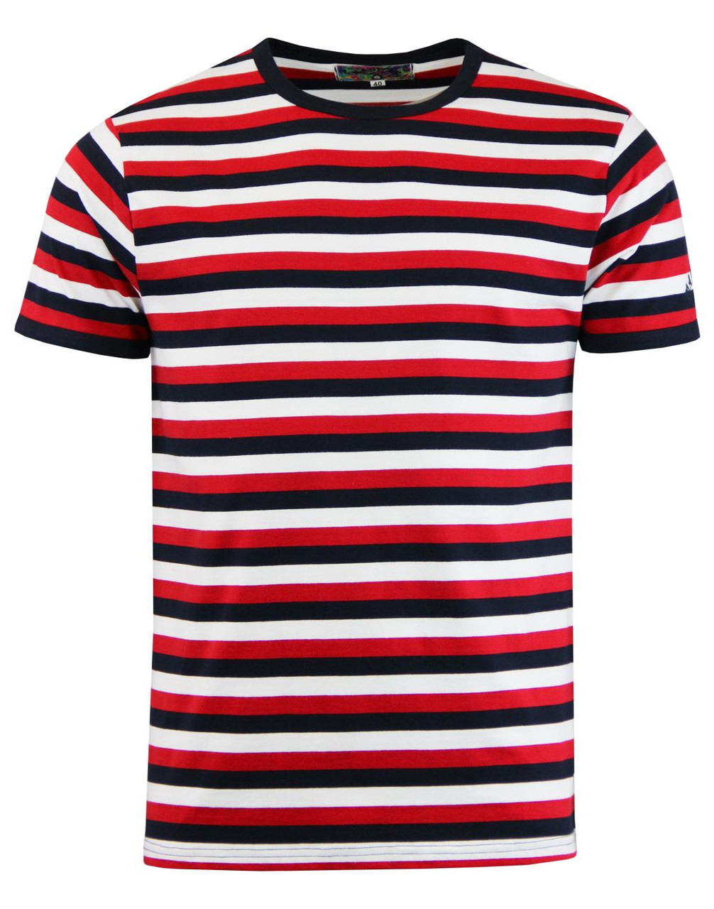 Bande MADCAP ENGLAND Retro Mod Tri-Stripe T-Shirt