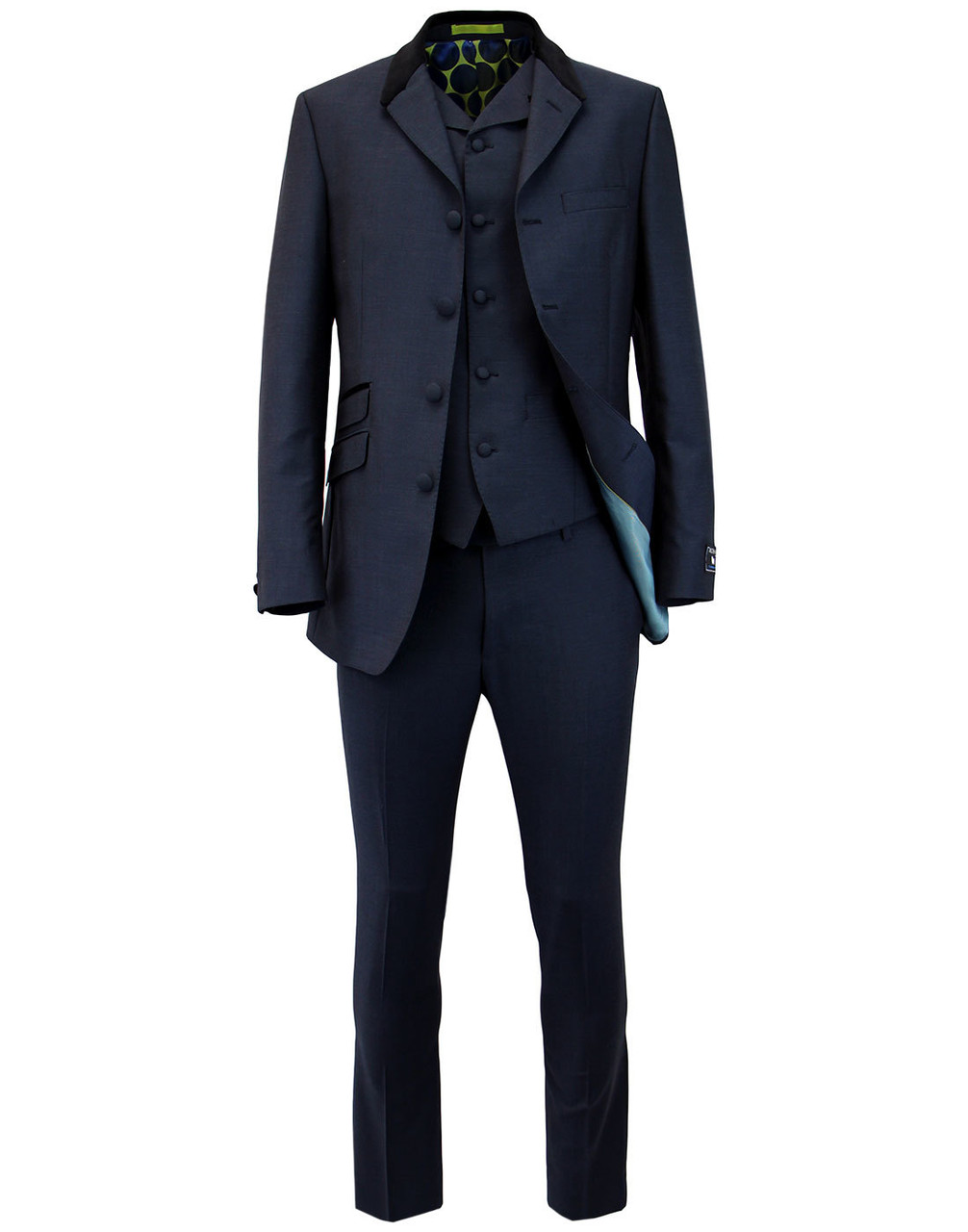 John Dalton classic grey herringbone 3 piece suit
