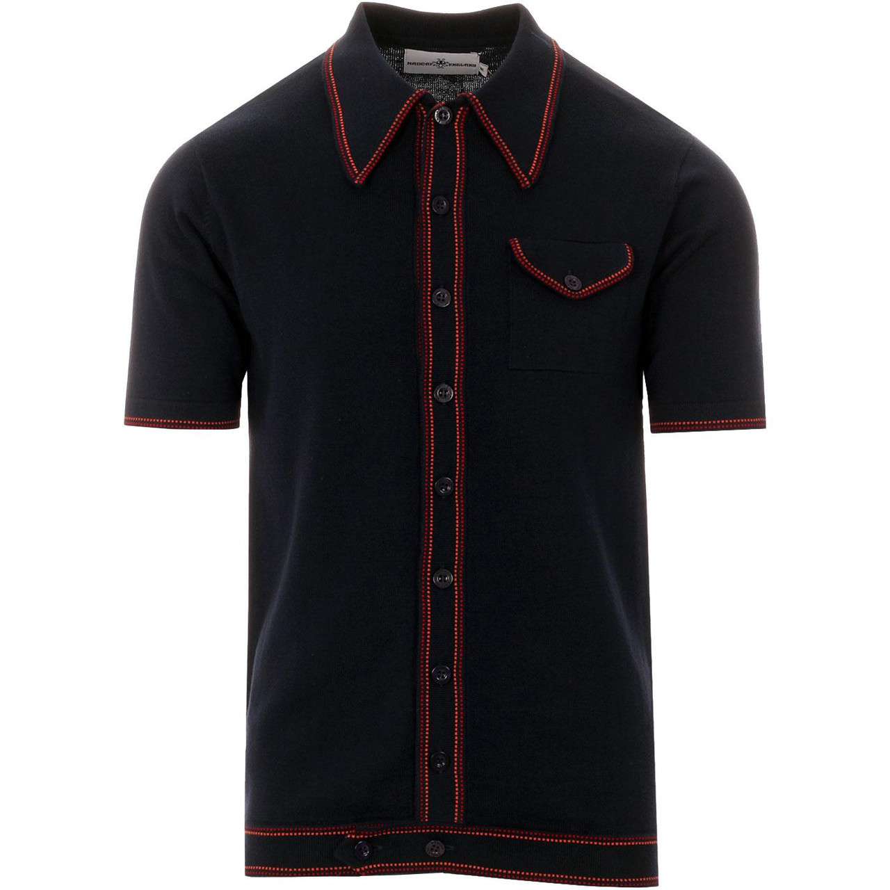 Crawdaddy MADCAP ENGLAND Micro Dash Knit Polo NAVY