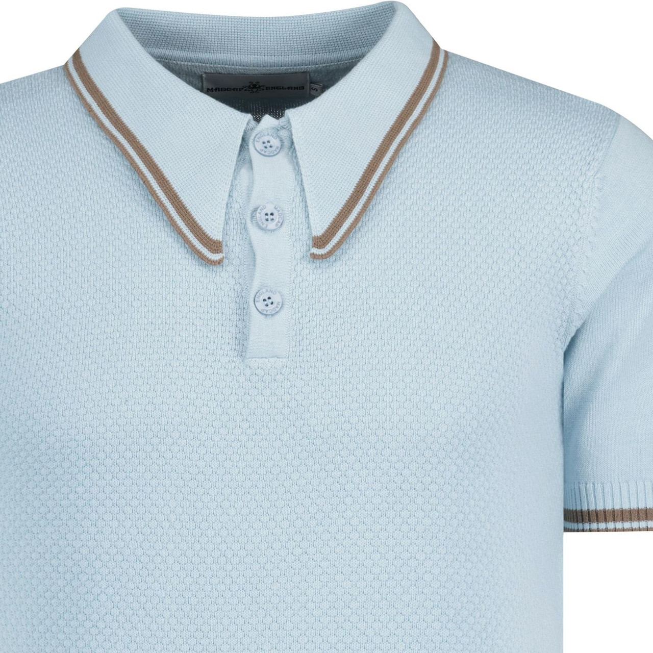 Empire MADCAP ENGLAND Retro Popcorn Knit Polo WS