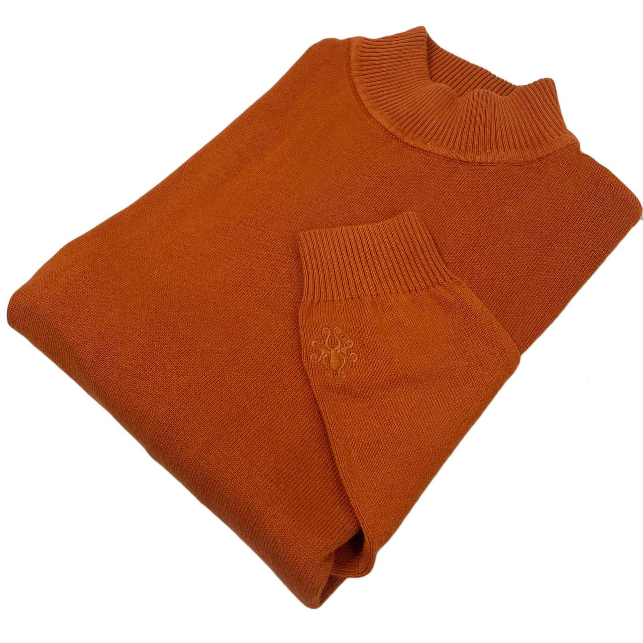 Burnt orange clearance mock turtleneck