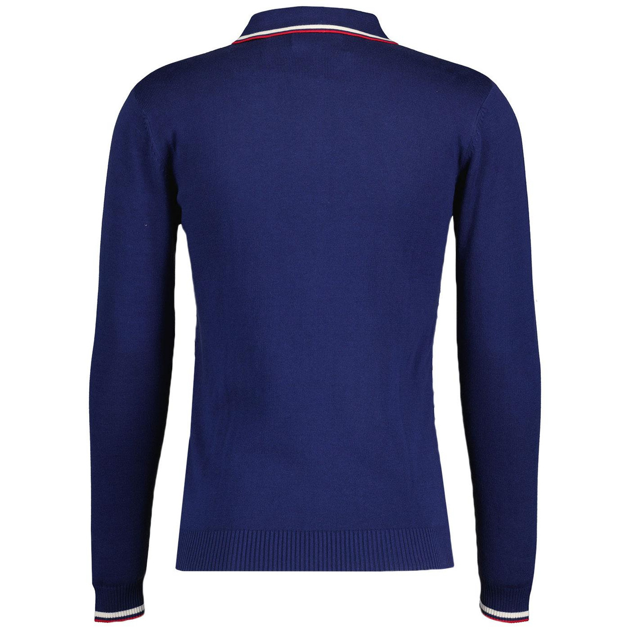 Apollo Madcap Mod Check Big Collar Polo Cardigan N