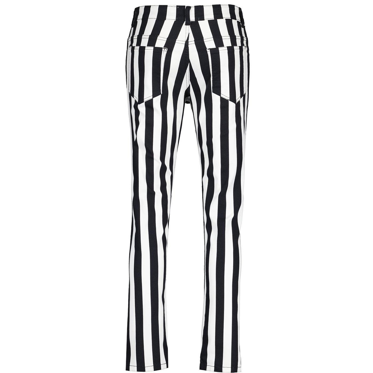 White and hot sale black striped jeans